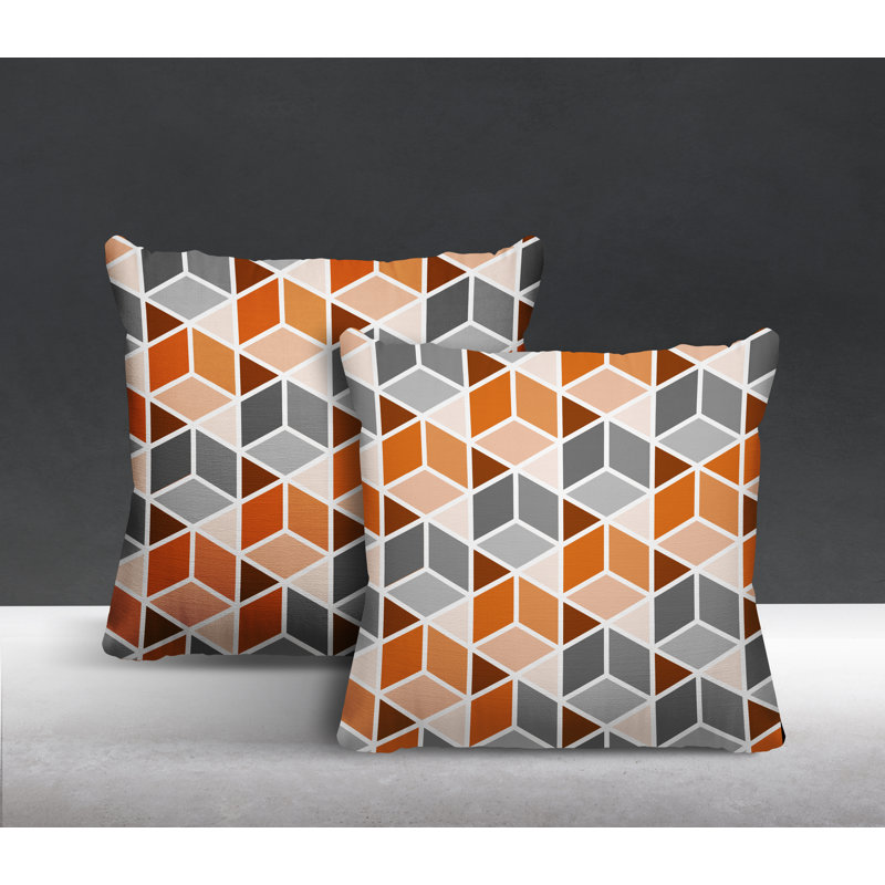  Coussin intérieur / extérieur, L 19 po x H 19 po, Orange