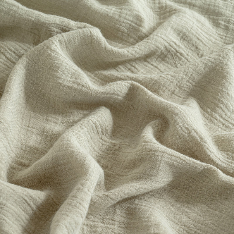 Solayne Muslin Duvet Cover Set 100% Cotton Double-Layer Linen Like Gauze Comforter Cover 3 Pieces Breathable & Lightweight For All Season