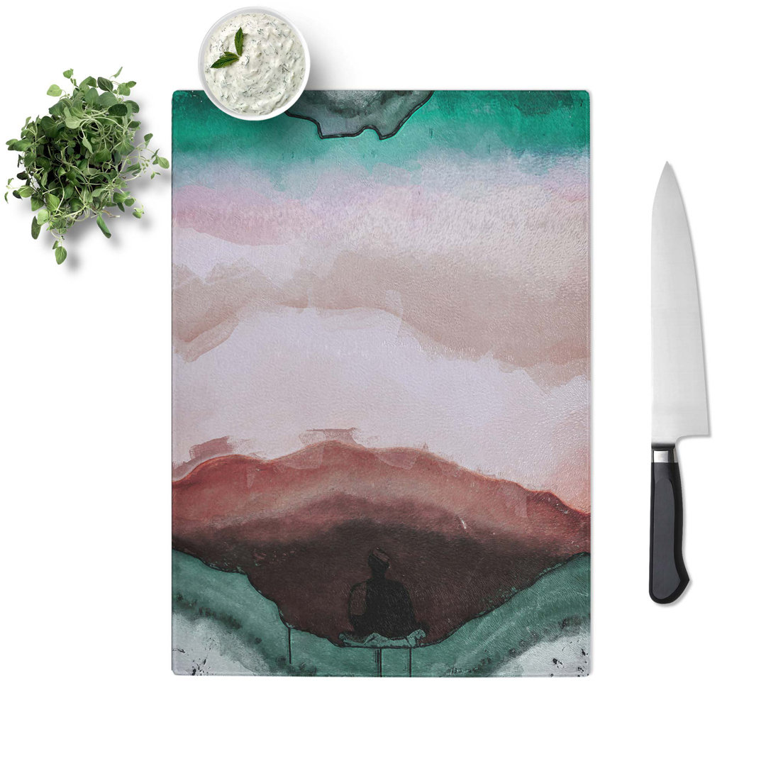Glass Meditation in Abstract Chopping Board