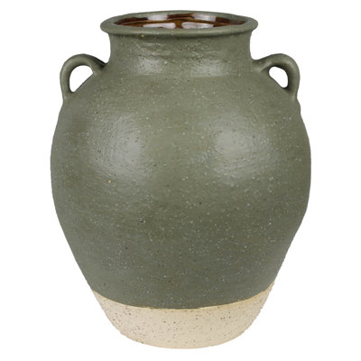 Pot Umbria avec petites poignées, céramique, vert - petit
