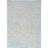 High-Quality Hand-Knotted Rose And Light Blue Area Rug