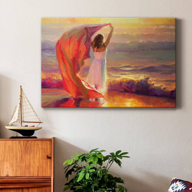 Brise océanique - peinture sur toile tendue, H 36 po x l 24 po x P 1 po