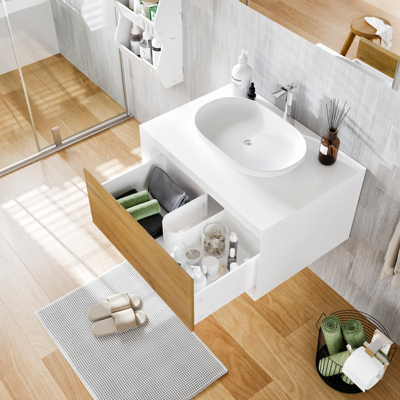 Zarra 30" Wall-Mounted Single Bathroom Vanity Set
