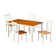 Raffe 4 - Person Solid Wood Solid Wood Top Four Leg Dining Set