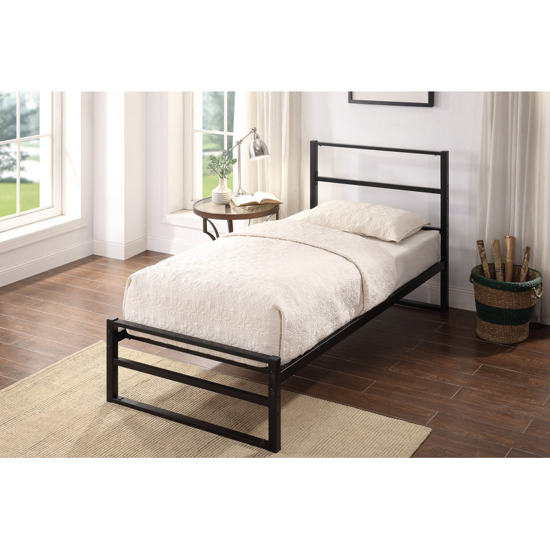 Clermont Bed, Open Coil, Single (3'), Black