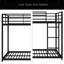 Full Over Full Metal Bunk Bed, Low Bunk Bed With Ladder-1520865832