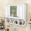 Armoire de salle de bain murale avec tablettes réglables-157039367