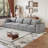 Compression Cloud Sofas, 134 Inch Corduroy Modern Modular Couch For Home
