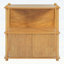 Table de bout en bois avec tablette ouverte et armoire de rangement, polyvalente et élégante pour un décor moderne