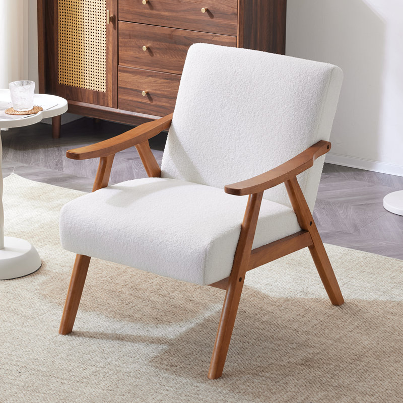 Fauteuil Khymani de 21,7 po de largeur, White Linen