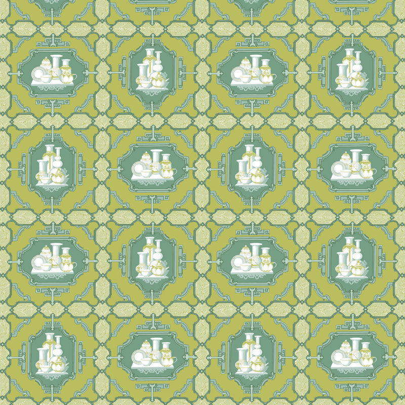 Porcelanas 100% Cotton Performance Fabric, Lima