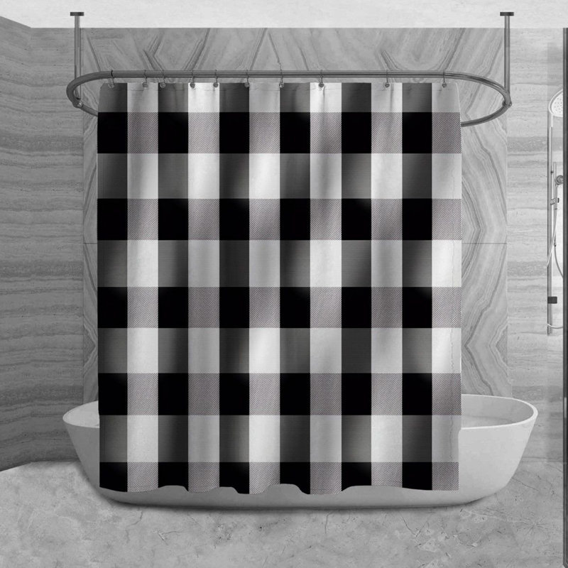 Rideau de douche Umur Gingham, L 93 po x l 70 po