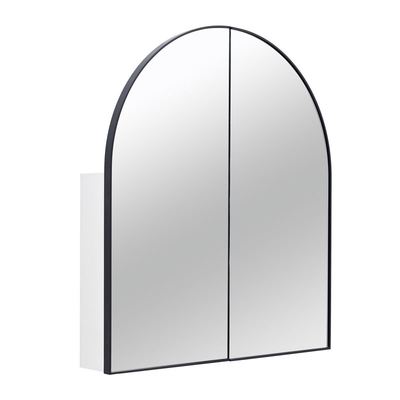 Armoire à pharmacie avec miroir l 30 po H 34 po Cathy, Noir mat