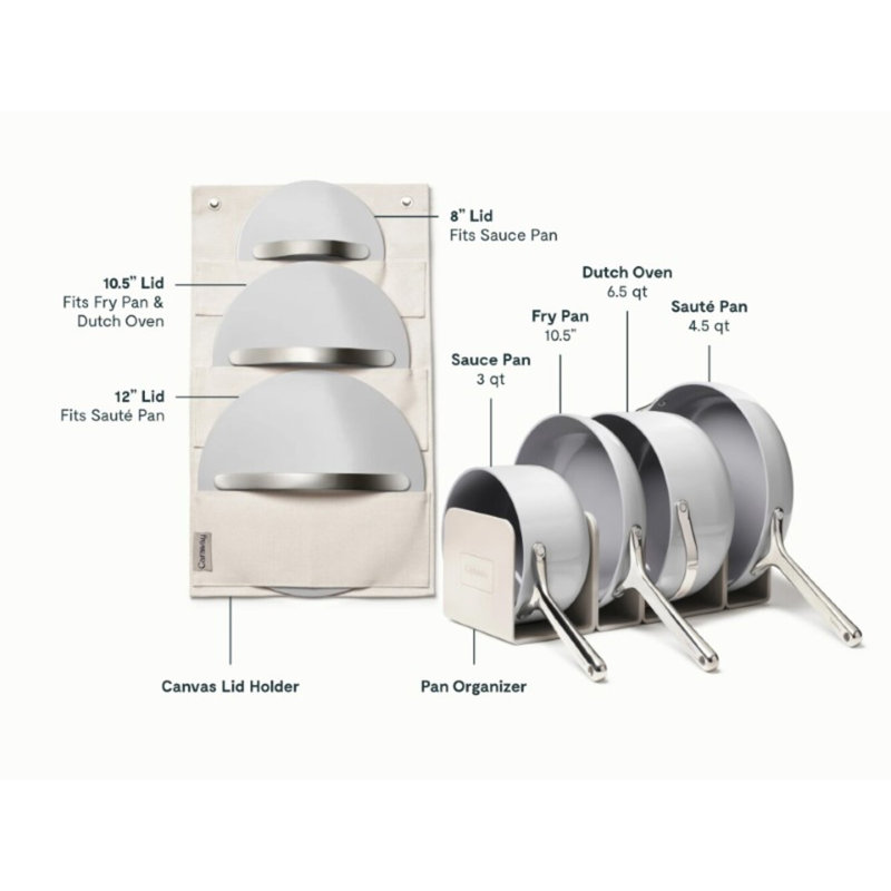 Caraway Non-Toxic Ceramic Nonstick Cookware Set, Gray