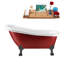 Baignoire de trempage sur pieds 61 "avec drain, pattes et plateau en bambou 61" Streamline-63442647-60925980