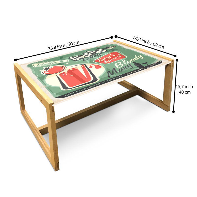 Jaiyeola Sled Coffee Table, 90cm H x 62cm W x 40cm D