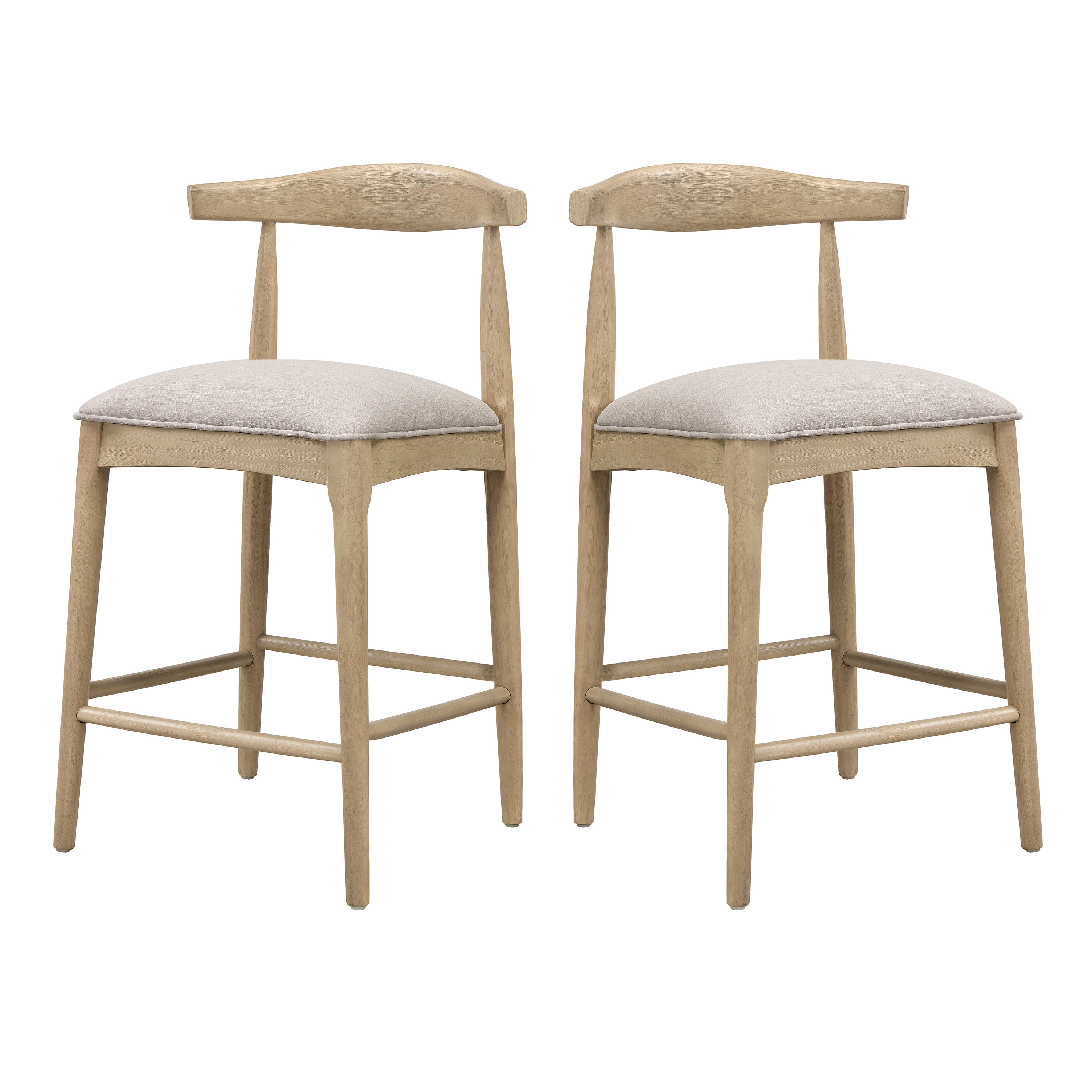 Hokku Designs Counter Stool In Fabric (Set Of 2) | Wayfair