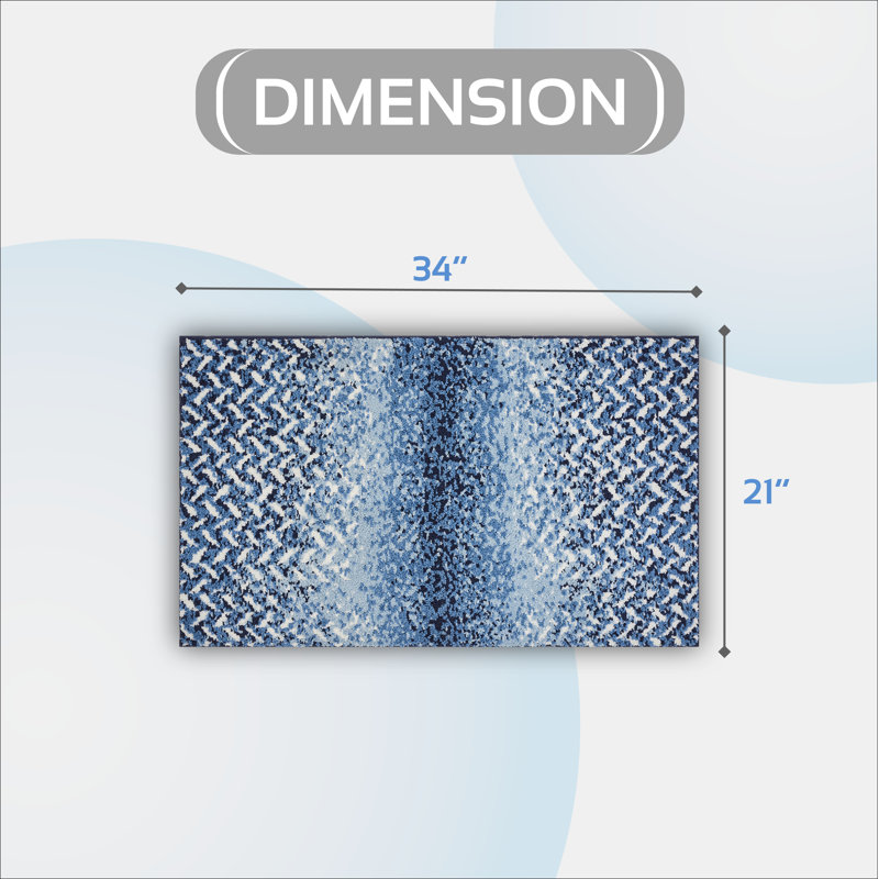 Tapis pour salle de bain Anndee, Bleu