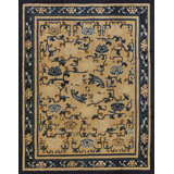 Antique Chinese - Ningxia Small Scatter Size Wool Brown Rug