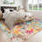 Washable Area Rug, Modern Abstract Low Pile Non-Slip Foldable Pearl Velvet Artistic Landscape Carpet, Multi-Color, 10'x13'-406639488-406639502