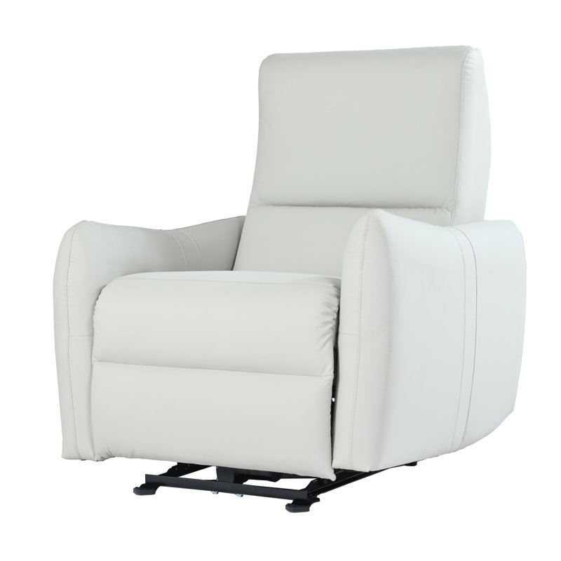 Wall Hugger Recliner,Power Recliner Chair,Electric Recliner For Living Room,PU Leather Reclining Armchair For Small Space,Reclining Sofa For Bedroom/Apartment/RV,With USB Port(Type-C) (Light Gray)