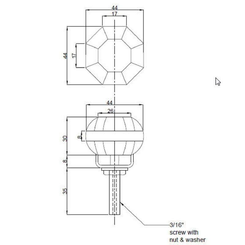 Oversized 1 3/4" Diameter Round Knob
