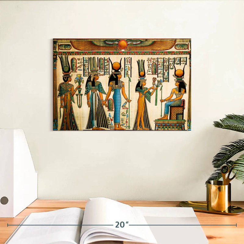 Grand Leisha Nefertari offre papyrus, H 8 po x l 12 po