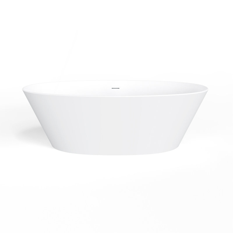 66.9 Inch Freestanding Solid Surface Soaking Bathtub For Bathroom