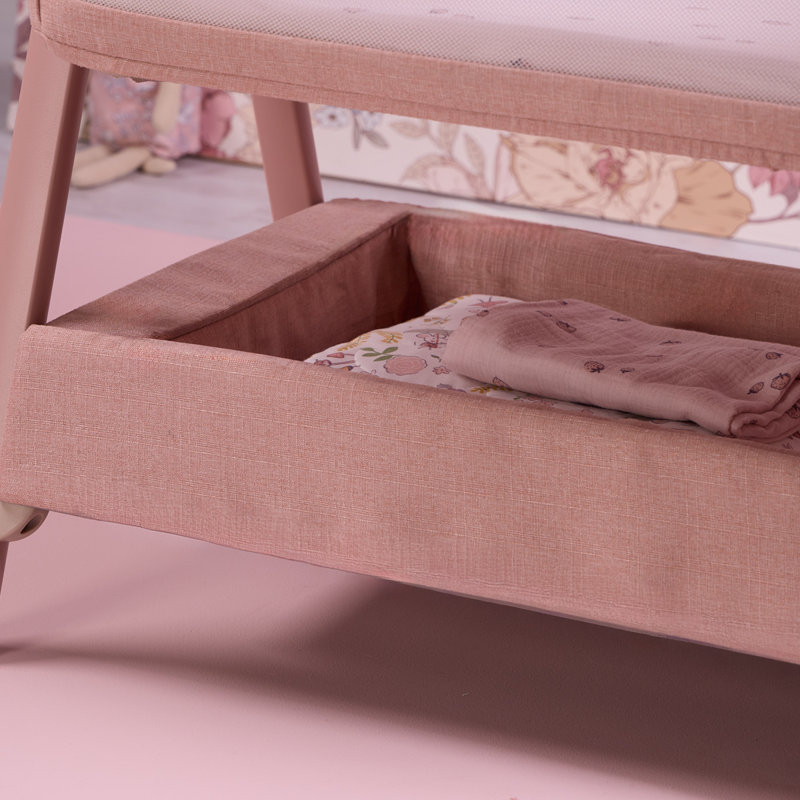 Tutti Bambini Cozee Zen Bedside Crib, Blush