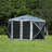 Gazebo Tent Pop-Up Portable 4/5/6-Sided Hub Durable Screen Tent Netted Gazebo Waterproof Pavilion-88028021-53955615