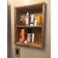 Armoire de rangement encastrée à 4 tablettes en bois fabriquée à la main Aiden