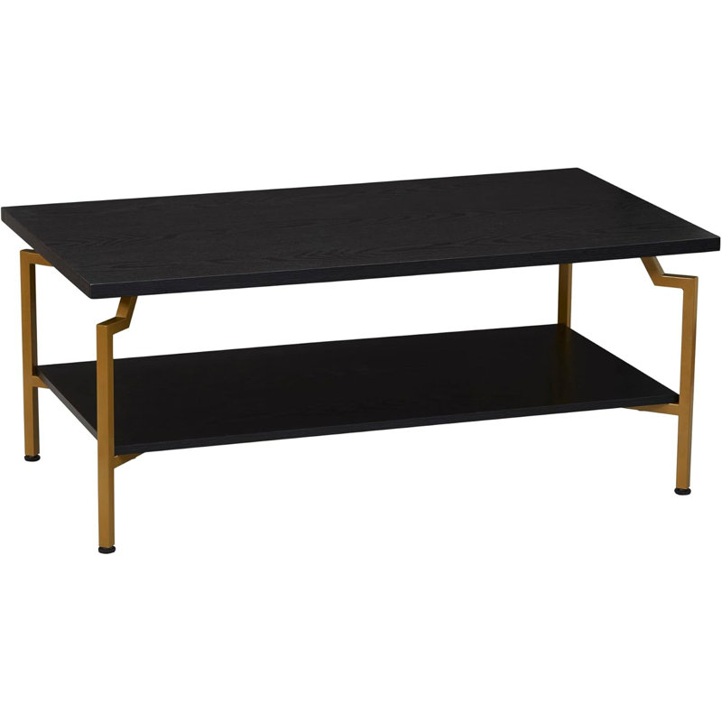 Household Essentials Crown Rectangular Coffee Table With Storage Shelf