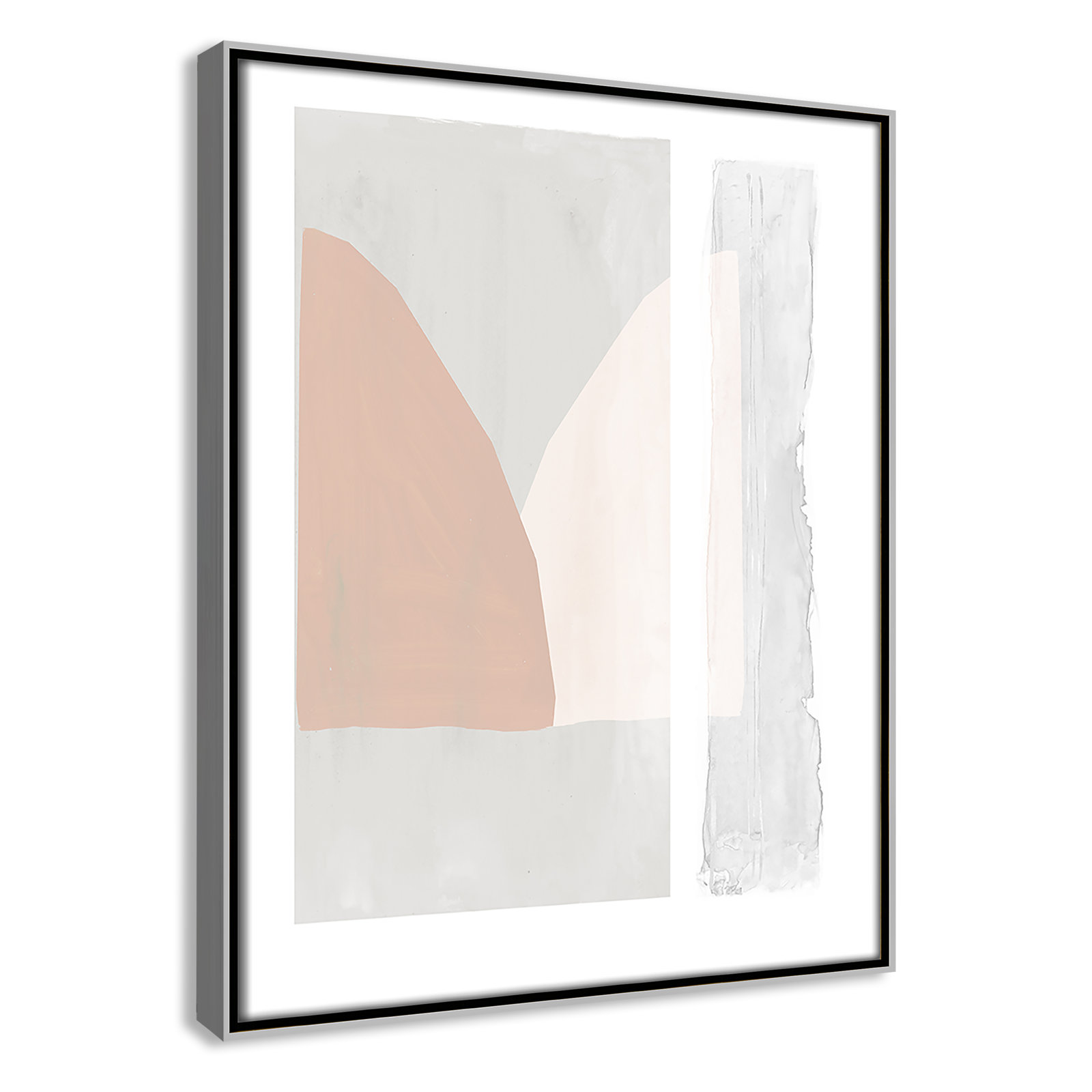 Soft and Light - Painting Print, Silver Framed Canvas, 15.5" H x 12.5" W x 2" D