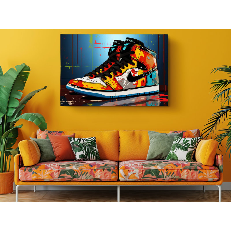 Illustration d'une reproduction sur toile rétro à faible encombrement, H 30 po x l 45 po