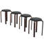 Tabouret court en bois massif 18,5 po-349881914