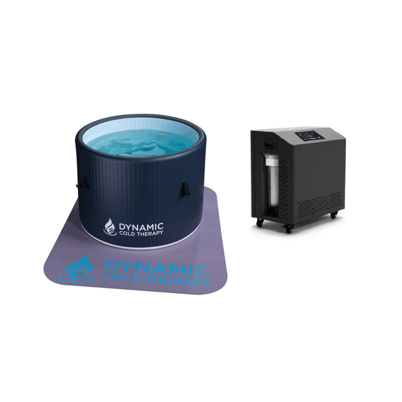 Bassin d'eau froide gonflable et isolant avec refroidisseur WiFi dynamique de 0,8 HP