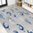 Sabinal Modern Fish High-Low Gray/Navy Indoor/Outdoor Rug-602338920