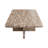 Kramer 48" Brown Marble Coffee Table - Glam Rectangular Stone Accent Table for Living Room or Office