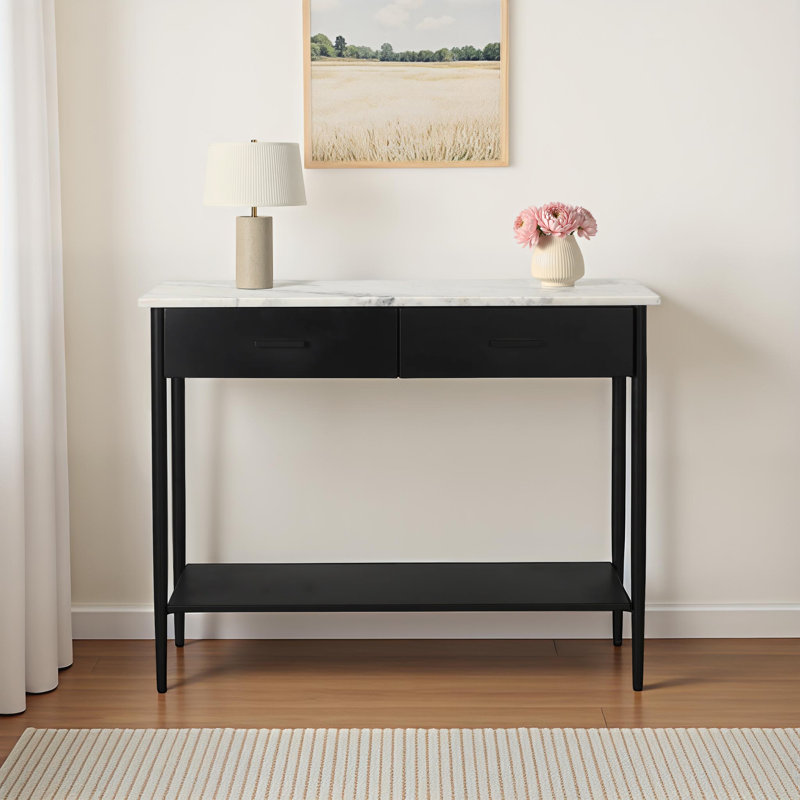 Ladson 44'' Marble Top Console Table