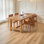 Neomia Cherry Rectangular Solid Wood Top Dining Table