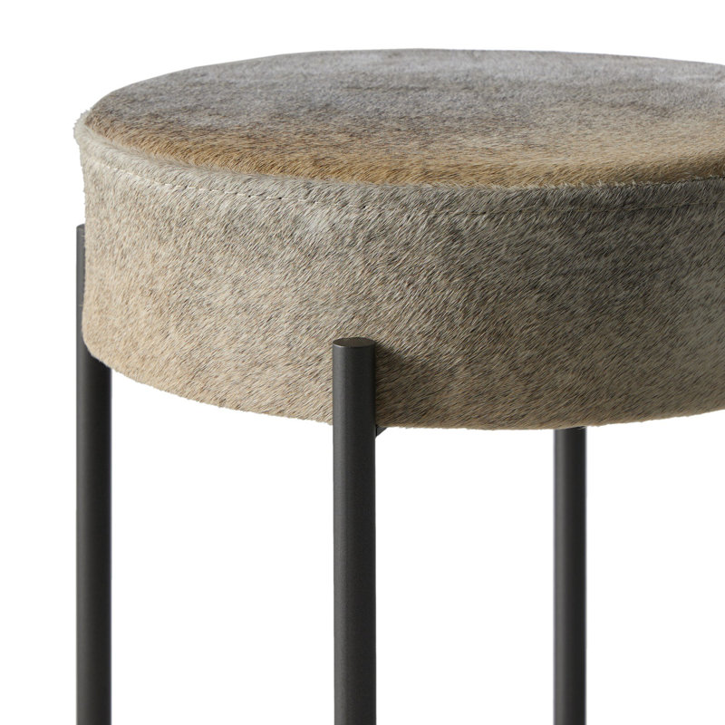 Nocona Bar Stool, Bar Stool (30" Seat Height), Speckled Hide - Black & White