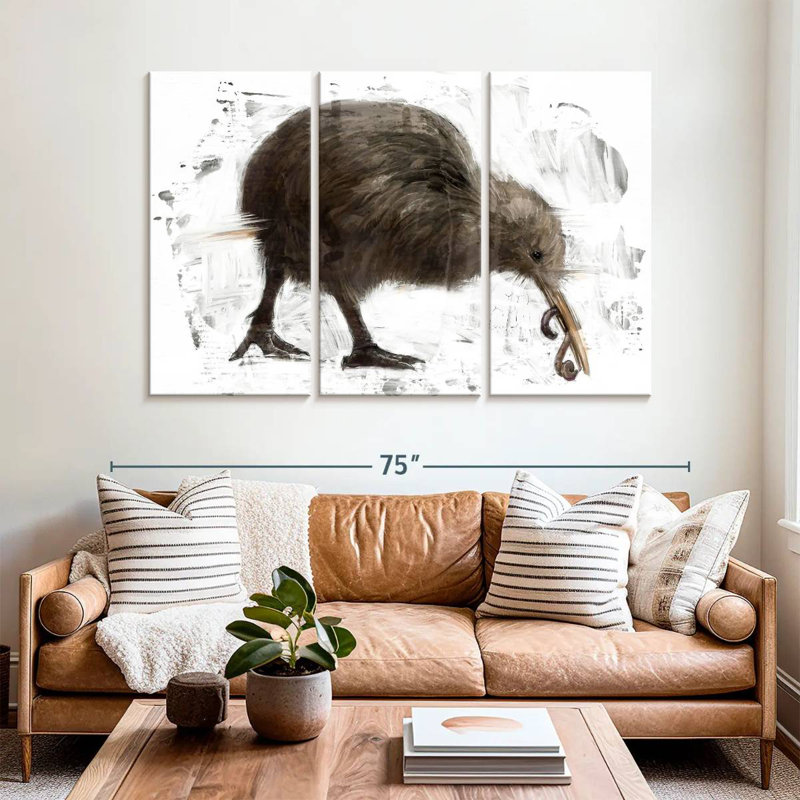 Kiwi With Worm, 42" H x 65" W