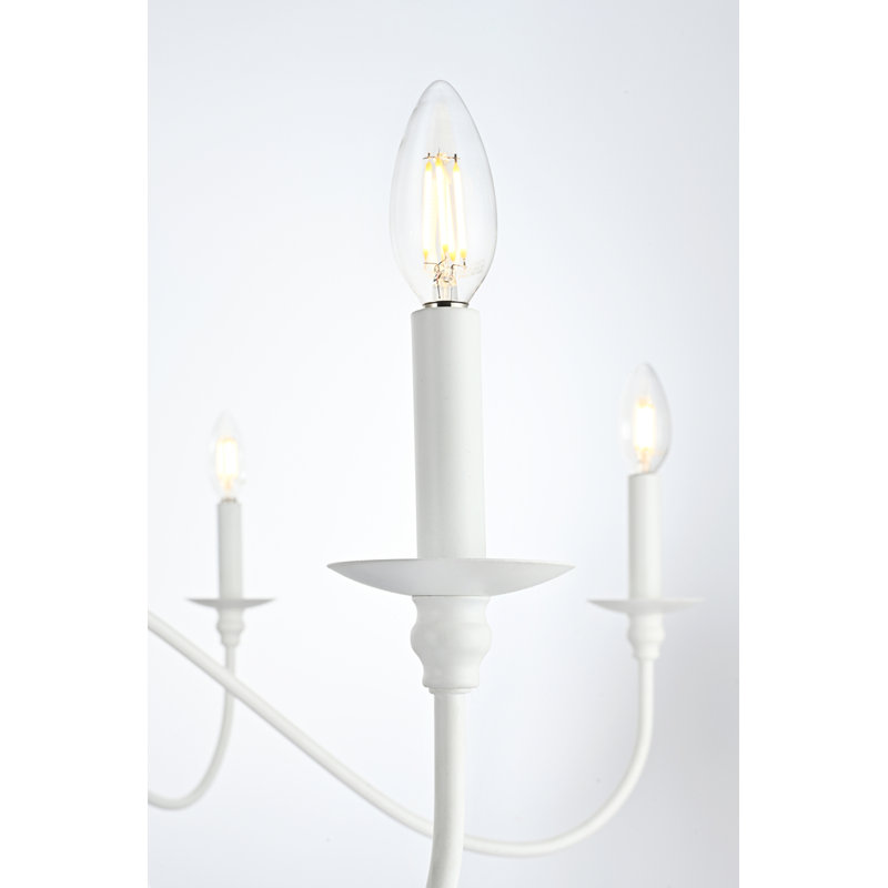 Lustre à intensité variable 6 lumières Sherree , H 31 po x l 60 po x P 60 po, Blanc