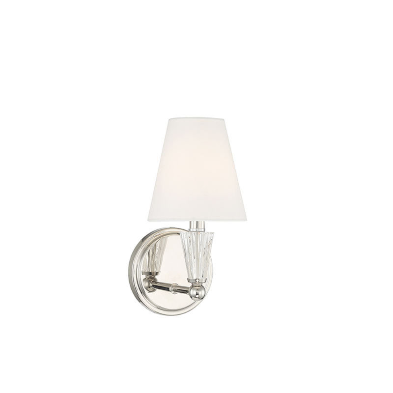 Applique murale 1 lumière Odelet, Nickel poli