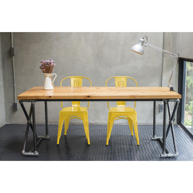 Barretti Patio Dining Side Chair, Yellow