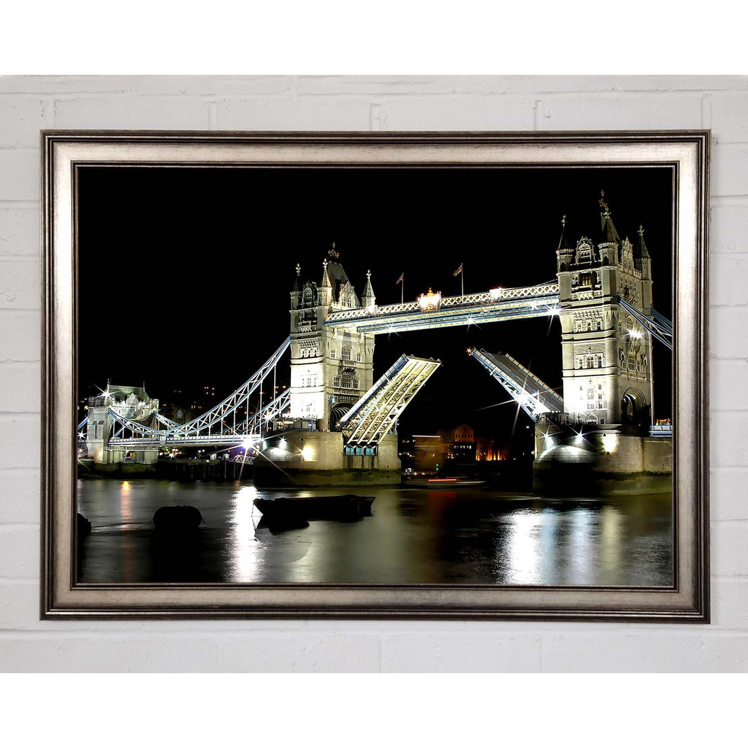 Gerahmtes Leinwandbild London Bridge Night Framed Print