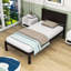 Base de lit plateforme en bois avec tête de lit Claythorne-1398544621