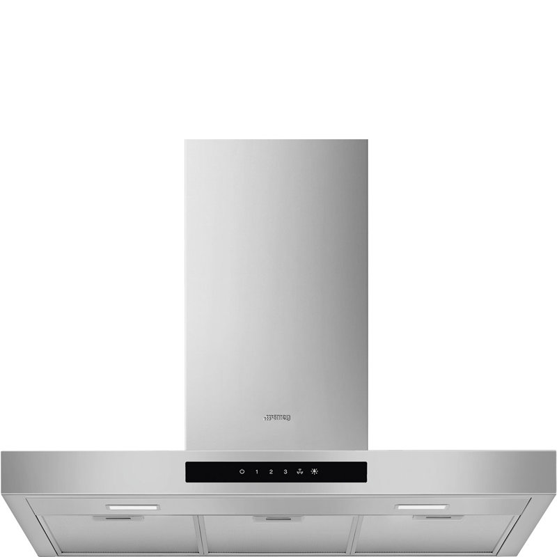 Hotte plate 30 "en forme de T brossé Eta August, 30", Acier Inoxydable