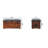 Black Buffalo Hide Leather Storage Trunk