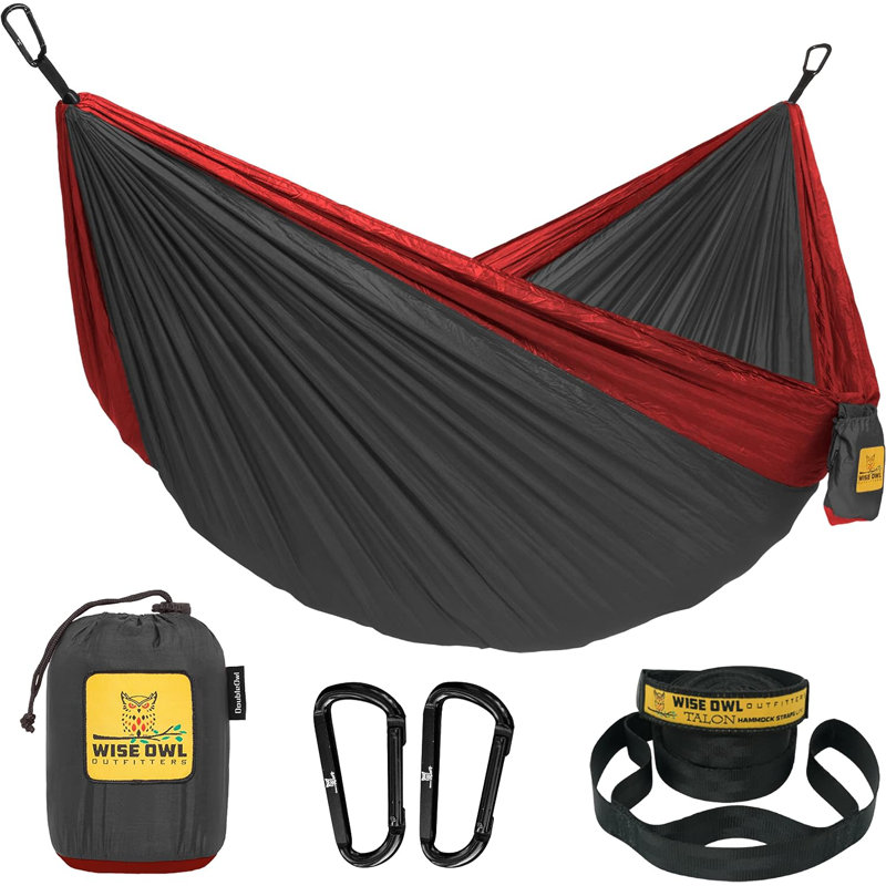 Nashira 2 Person Classic Hammock, Black/Red, Blue/Red
